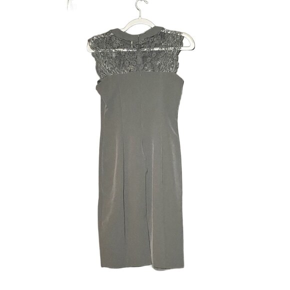 LIU •JO Black Sleeveless‎ Lace Shoulder Midi Dress NWT - Picture 2 of 2